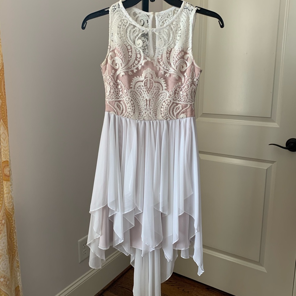 Ivory & White Lace Dress, size 12